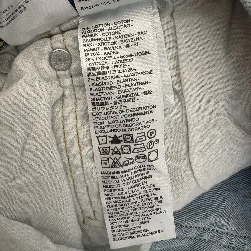 Levis Mens 512 Slim Taper Light Wash Blue Jeans 38x32 Tailored Stretch